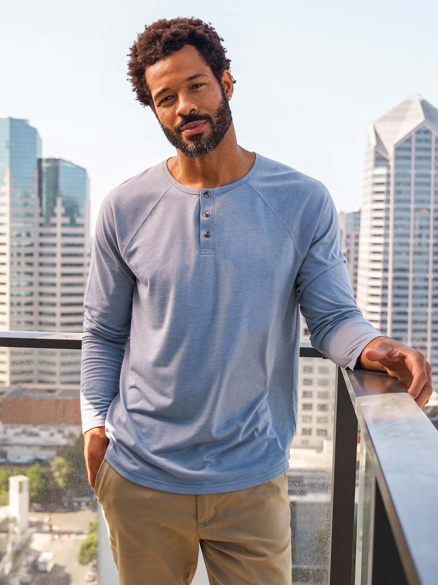 Wedgewood Slim Fit Long Sleeve Henley FINAL SALE